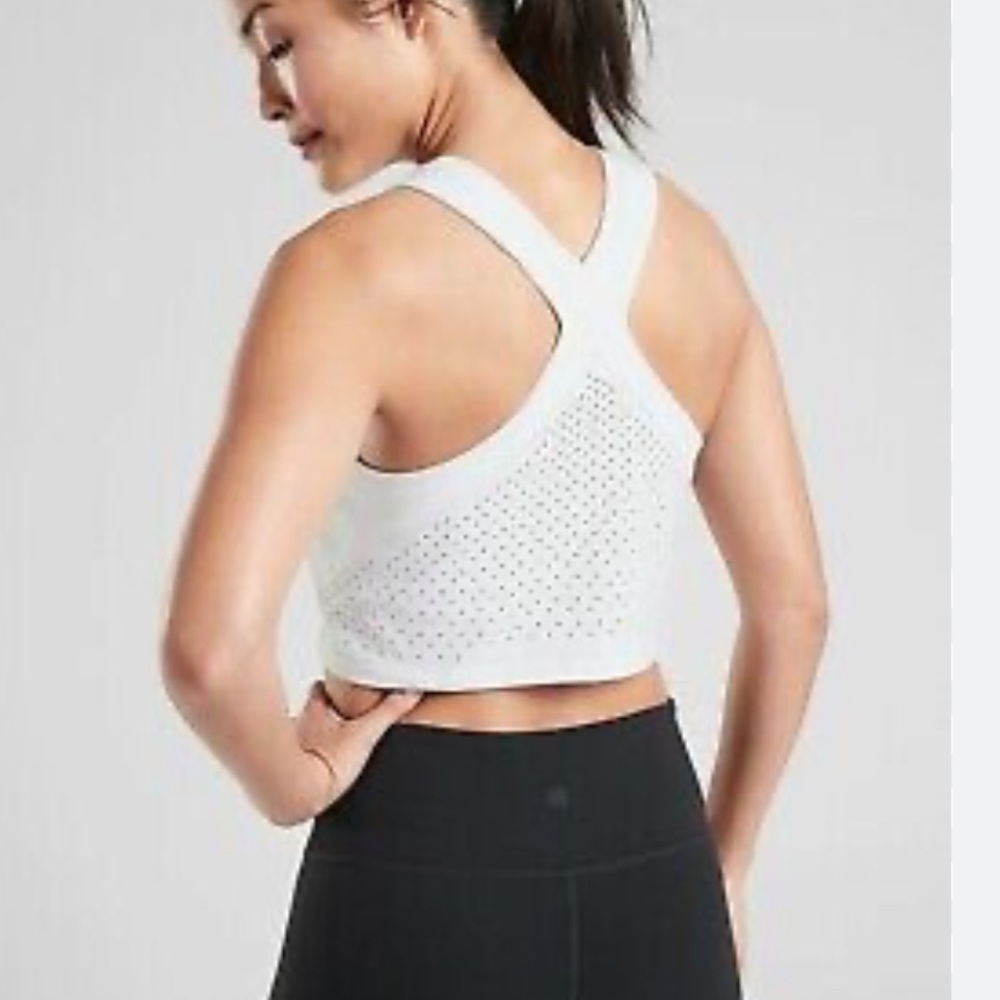 Athleta Shanti Longline Crop Tank Sz. M blue